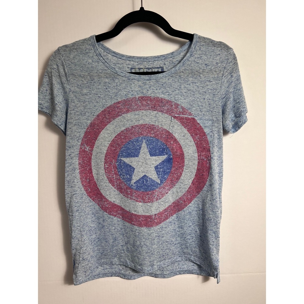 Marvel Captain America Shield‎ Graphic T-Shirt Womens Size Small